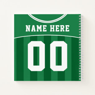 Soccer Football Green Jersey Notitieboek