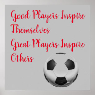 Soccer Football Inspirerend Quote Inspire Player Poster