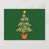 Soccer Football kerstboom Feestdagenkaart (Voorkant)