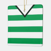 Soccer Football Rugby Jersey Name Number Sjabloon Keramisch Ornament (Links)