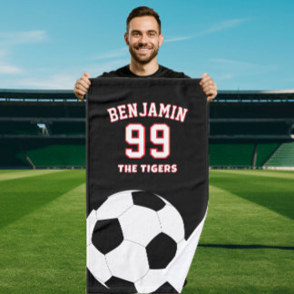 Soccer football sports towel, coach bath towel handdoek