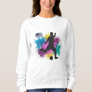 Soccer Football USA Grungy Color Splashes Trui