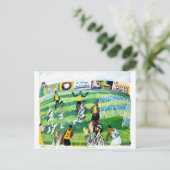 Soccer Game Briefkaart (Staand voorkant)