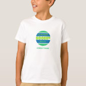 Soccer garçon vert bleu T-shirt (Devant)