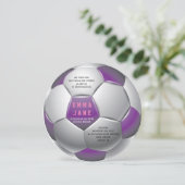 SOCCER GIRL Bar Mitzvah Uitnodiging (Staand voorkant)