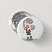 Soccer Girl Button (Voorkant /achterkant)