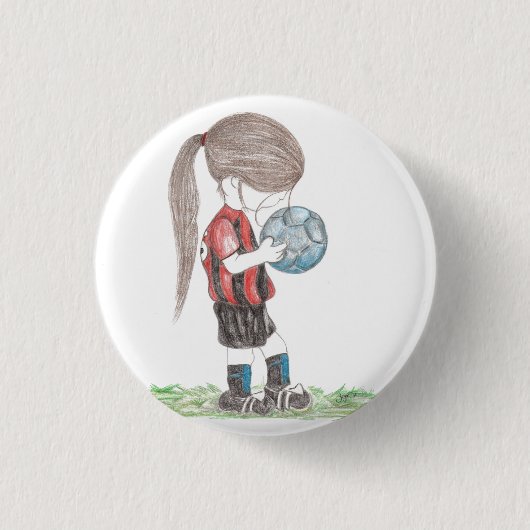 Soccer Girl Button (Voorkant)