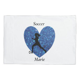 Soccer Girl Heart, Personalized Name soccer Girl Kussensloop