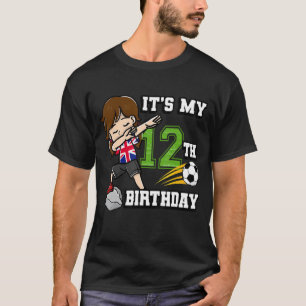 Soccer Girl Het is mijn 12e verjaardag Verenigd Ko T-shirt