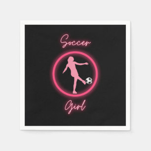 Soccer Girl Pink Glow Servet