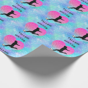 Soccer Girls Heart Winter Spirit Cadeaupapier