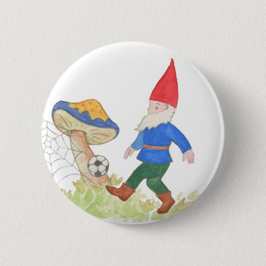 Soccer Gnome Button (Voorkant)