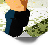 Soccer goalie blokkeringsbal poster (Hoek)