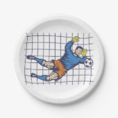 Soccer Goalie Papieren Bordje (Voorkant)