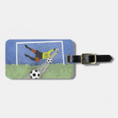 Soccer Goalkeeper Drawing Gym Bag Bagagelabel (Voorkant horizontaal)