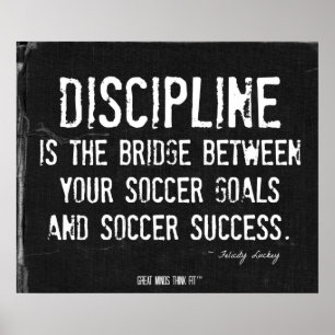 Soccer Goals en Success Poster in Black Denim 005