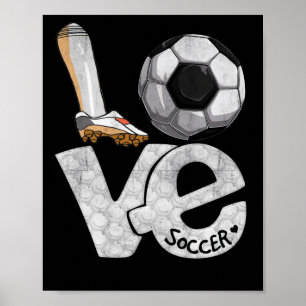 Soccer Graphic Gezegde Love Heart Ball Poster