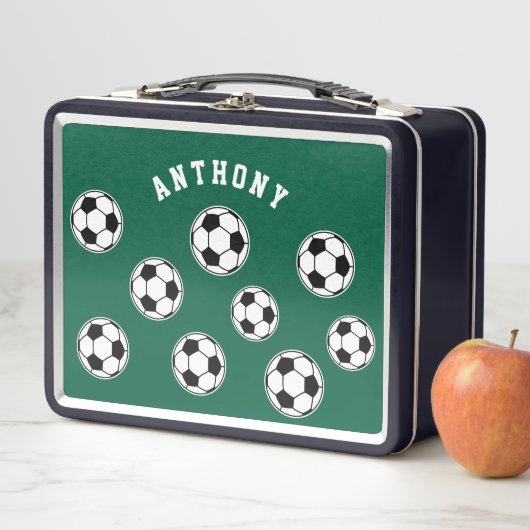 Soccer Green Personalised Kids Back to School (In situ)
