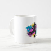 Soccer Grungy Color Splashes Koffiemok (Voorkant links)