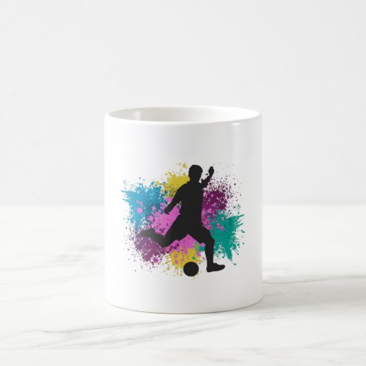 Soccer Grungy Color Splashes Koffiemok (Center)