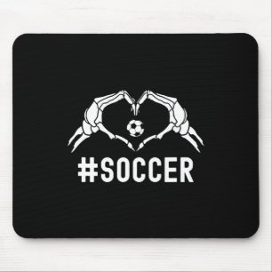 Soccer Halloween Skeleton Heart Sports Pride Muismat