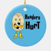 Soccer Headers Hurt Keramisch Ornament (Achterkant)