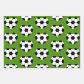 Soccer Heart Ball Pink Bow Inpakpapier Vel (Voorkant 2)