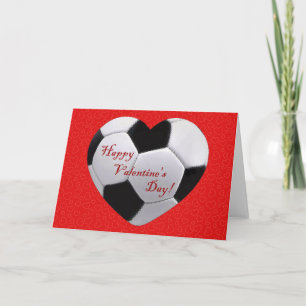 Soccer Heart Happy Valentijns Wenskaart Feestdagen Kaart