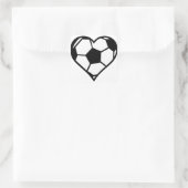 Soccer Heart Vierkante Sticker (Tas)