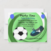 Soccer Heure Anniversaire Fête Invitation (Devant)