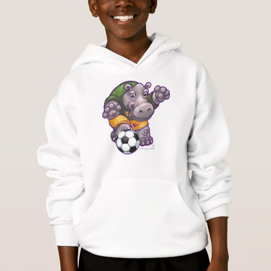 Soccer Hippo Kinder Sweat Shirt (Voorkant)