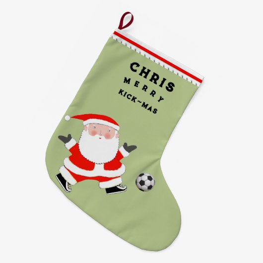 Soccer Holiday Gift Grote Kerstsok (Voorkant (Hangend))