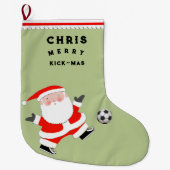 Soccer Holiday Gift Grote Kerstsok (Voorkant)