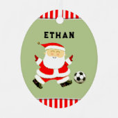 Soccer Holiday Gift Metalen Ornament (Voorkant)