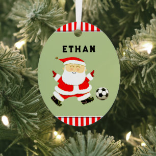 Soccer Holiday Gift Metalen Ornament
