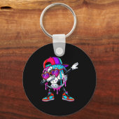 Soccer Ice Cream Drip Dabbing Sprinkles Srts Boys  Sleutelhanger (Voorkant)