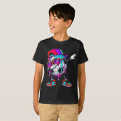 Soccer Ice Cream Drip Dabbing Sprinkles Srts Boys  T-shirt (Voorkant volledig)