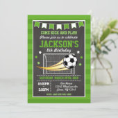 Soccer Invitation d'anniversaire pour les garçons (Debout devant)