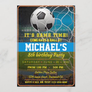 Soccer Invitation Kaart