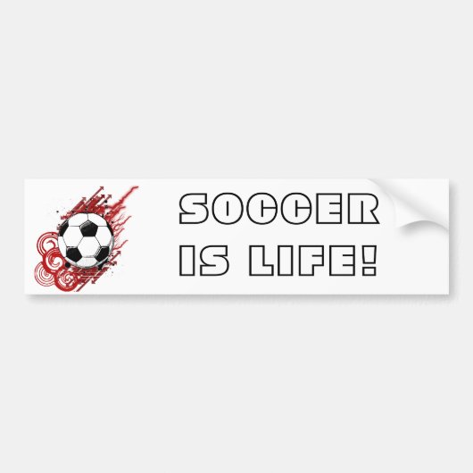SOCCER IS LEVEN! BUMPERSTICKER (Voorkant)