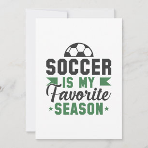 Soccer Is My Favorite Season Bedankkaart