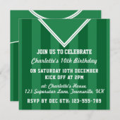 Soccer Jersey Invitations de la fête à thème, Foot (Devant / Derrière)