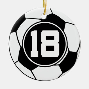 Soccer Jersey Nummer 18 Gift Idea Keramisch Ornament