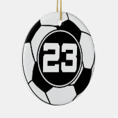 Soccer Jersey nummer 23 Gift Idea Keramisch Ornament (Rechts)