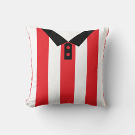  Soccer Jersey Sjabloon, Red, Stripes Kussen