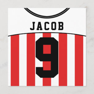 Soccer Jersey Thema Party nodigt uit tot Sjabloon, Kaart