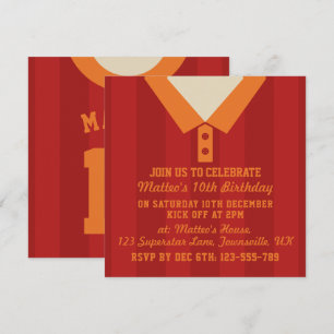Soccer Jersey Thema Party nodigt uit tot Sjabloon, Kaart
