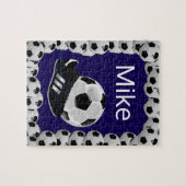 Soccer Jigsaw Puzzle bleu foncé (Horizontal)