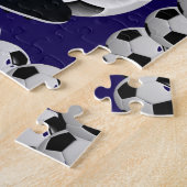 Soccer Jigsaw Puzzle bleu foncé (Côté)