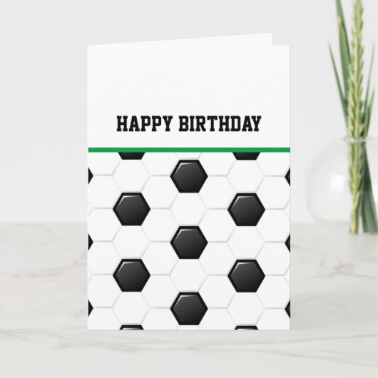 Soccer Joyeux Anniversaire Carte de voeux pliée (Devant)